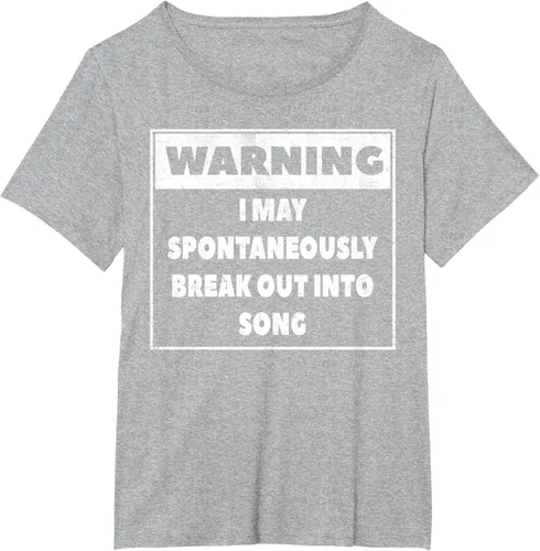 Vista 56 de Advertencia I may Spontaneously romper en canción camiseta