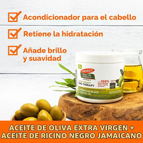 Vista 4 de Palmer's GRO Shine Therapy - Cabello con fórmula de aceite de oliva (5.25 onzas) Conditioning Hairdress with Jamaican Black Castor Oil for Healthy