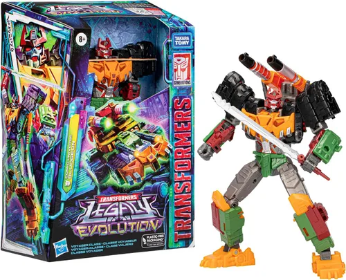 Vista 3 de Transformers Toys Legacy Evolution Voyager Class Comic Universe Bludgeon Toy - Figura de acción para niños y niñas a partir de 8 años