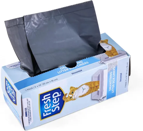 Vista 15 de Fresh Step Bolsas de arena para gatos con cordón, bolsas de arena perfumadas resistentes para sartenes ovaladas y rectangulares grandes, control