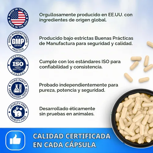 Vista 7 de Melena de león orgánica USDA 50% polisacáridos, 120ct Focus Salud