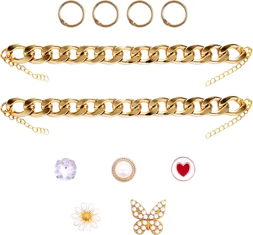 Vista 2 de Dijes brillantes para zapatos para mujeres, adolescentes y niñas, accesorios de decoración de zapatos lindos para zuecos, paquete de dijes geniales