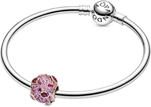 Vista 5 de PANDORA 788702C01 - Colgante de rosas con diseño de beso