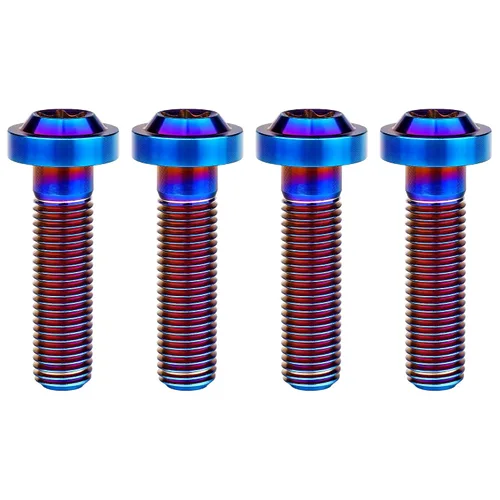 Vista 8 de Titanium M10 Torx Head Bolt (M10x10mm Pitch 1.25mm, Black) 10 15 20 25 30 35 40 45 50 55 60mm Pitch 1.25/1.5mm Screw Pack of 4
