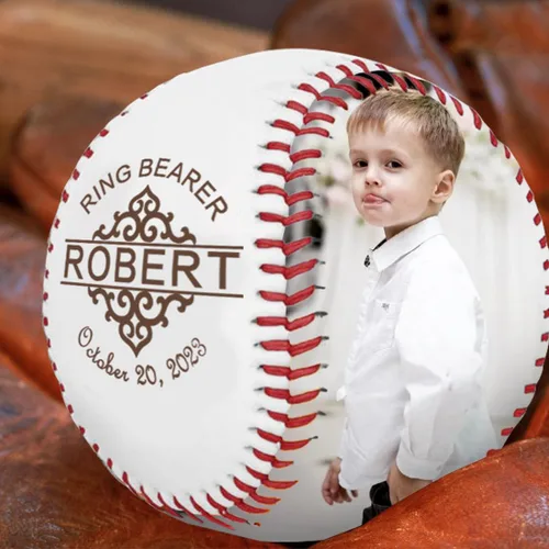 Vista 5 de SLML Día del Padre de béisbol personalizado Foto personalizada y nombre del Día del Padre Interés Impreso Imagen de Béisbol Regalos para papá