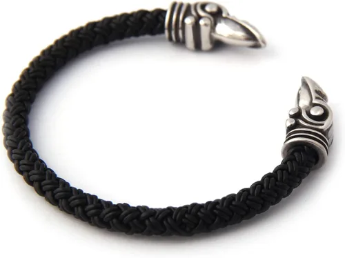 Vista 2 de BAVIPOWER Pulsera de cuervo vikingos de cuervo de cuervo, joyería de cuervo para cosplay, anillos de brazo vikingo para hombres y mujeres, joyería