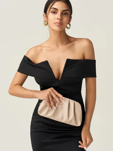Vista 4 de SWEETV Dressy Vegan Leather Clutch Purse for Women Formal, Soft Pleated PU Evening Clutch for Weddings, Proms, Cocktail-Gemma