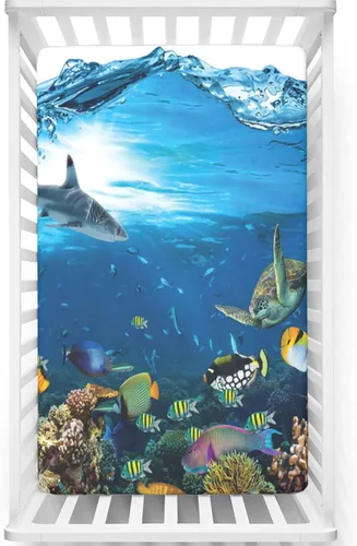 Vista 10 de Sábanas bajeras ajustables con temática de baloncesto, sábanas portátiles para cuna para niños pequeños, sábana de bebé para niños y niñas, 24 x 38