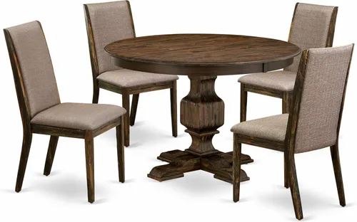 Vista 19 de East West Furniture F2LA7-716 Juego de comedor, mediano