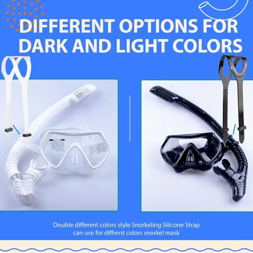 Vista 4 de Correa de máscara de repuesto de silicona universal,Correas de máscara de buceo,Accesorios de piezas de banda para la cabeza para buceo natación