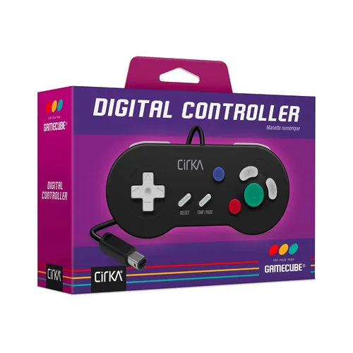 Vista 2 de CirKa Digital Wired Controller for GameCube (GC)- (Black)