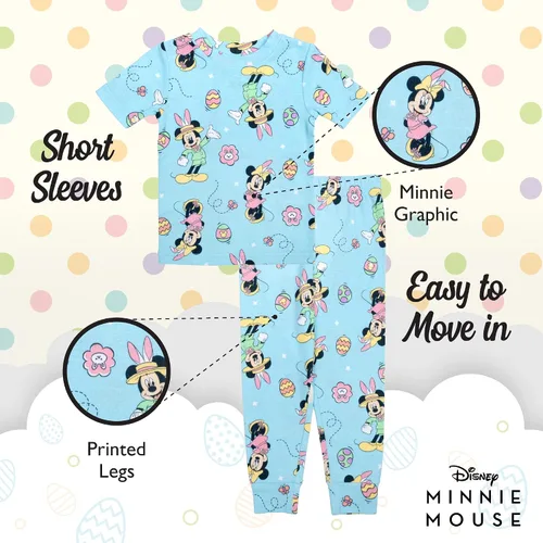 Vista 4 de Disney Kids' Mickey Minnie Mouse 2-Piece Snug-fit Cotton Pajama Set