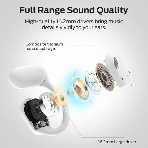 Vista 2 de Monster Open Touch Pro 100, auriculares de oreja abierta con pantalla táctil, auriculares Bluetooth con ENC Clear Talk, auriculares inalámbricos