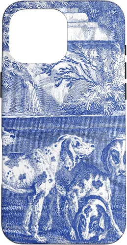 Vista 19 de Vintage Blue French Toile Hound Dogs Case for iPhone 16