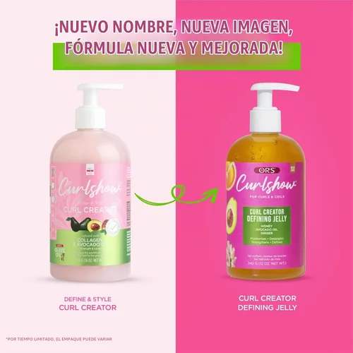 Vista 3 de ORS Curlshow Curl Creator Defining Jelly, ofrece una definición duradera y una sujeción firme de 12 onzas