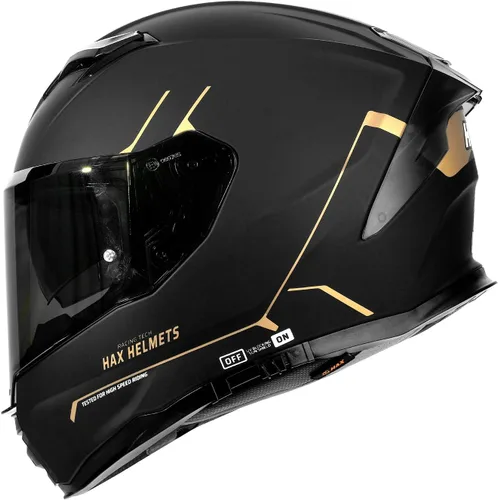Vista 12 de HAX Force - Casco de cara completa aerodinámico para motos y e-bikes certificado DOT y ECE - Visor doble mejorado, talla adulto, listo para Pinlock