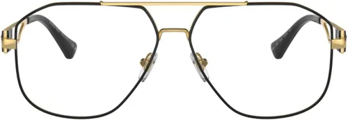 Vista 2 de Versace VE1287-1443 Marco para gafas NEGRO/ORO con lente DEMO 2.323 in, Negro/Oro