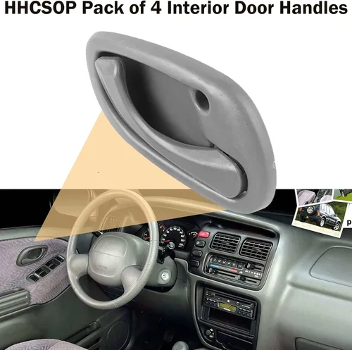 Vista 7 de Manija de puerta interior Chevy Tracker, apta para 1999-2004, Suzuki Vitara 99-05, Grand Vitara 95-02, Esteem delantera y trasera, lado