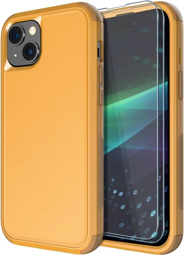 Vista 28 de Diverbox Funda para iPhone 15 [a prueba de golpes] [a prueba de caídas] [protector de pantalla de vidrio templado], funda de protección resistente