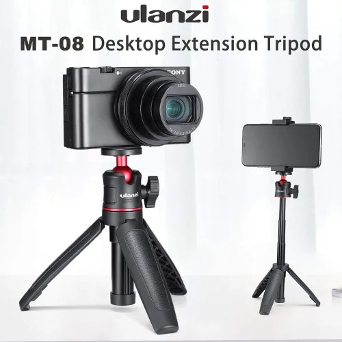 Vista 4 de ULANZI MT-08 Barra de extensión trípode Mini Selfie Stick trípode mango agarre para iPhone 11 Pro Max Samsung cámara Sony Canon Nikon Vlogging