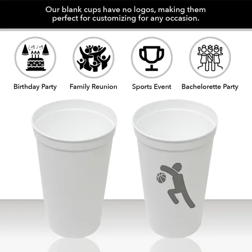 Vista 4 de Rolling Sands Vasos de plástico reutilizables de 22 onzas con tapas, paquete de 10, vasos variados fabricados en Estados Unidos; incluye 10 popotes