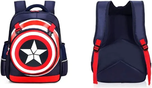 Vista 3 de Mochila para niños Mochila escolar Comic impermeable libro bolsa de viaje para niños, marino, Viajar