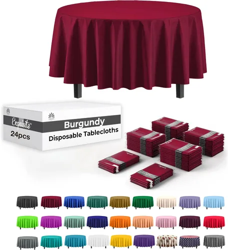 Vista 9 de Party Solids Mantel rectangular de plástico, 54 x 108 pulgadas, paquete de 24
