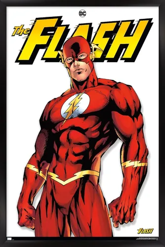 Vista 8 de Trends International DC Comics - Póster de pared The Flash Feature Series, 14.72 x 22.37 pulgadas, versión enmarcada de madera de granero