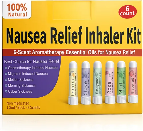 Vista 16 de Hion Inhalador para Alivio de Náuseas - Clavo, 100% Aceites Esenciales Naturales Aromaterapia para el mareo por movimiento y las mujeres
