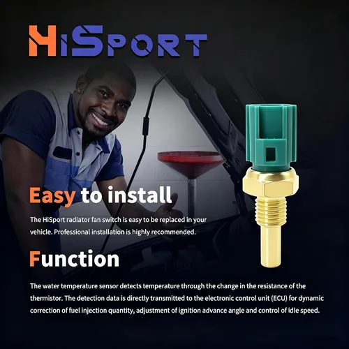Vista 6 de HiSport Sensor de temperatura del refrigerante del motor – Compatible con Chevy Ford GEO GMC Jaguar Kia Lexus Lincoln Mazda Pontiac Suzuki Toyota