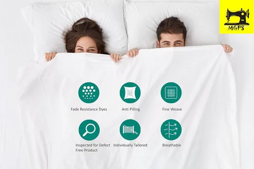 Vista 8 de Juego de sábanas de algodón egipcio de 1000 hilos para cama ajustable, media cabeza dividida, juego de 4 piezas de bolsillo profundo de hasta 12