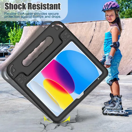Vista 7 de AVAWO - Funda infantil para iPad de 10.9 pulgadas con protector de pantalla integrado, duradera, a prueba de golpes, ligera, con mango protector