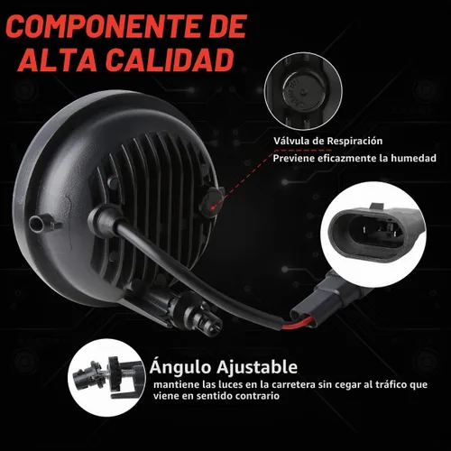 Vista 6 de Conjunto de luz antiniebla LED para Tacoma 2005-2011/Solara 2004-2006/Sequoia 2008-2015/Tundra 2007-2013- par, color negro