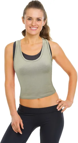 Vista 2 de Boao 4 camisetas básicas sin mangas de espalda cruzada para mujer