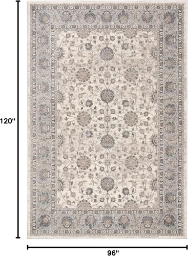 Vista 57 de Safavieh Sofia Collection SOF330B, tapete clásico color gris claro y beige, Polipropileno