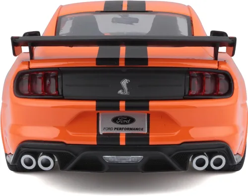 Vista 6 de Maisto - Modelo a escala 1/18 compatible con Mustang Shelby GT500 2020 (naranja)