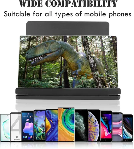 Vista 4 de EBTOOLS Lupa de pantalla para teléfono, amplificador de video HD de 12 pulgadas, soporte para teléfono celular, adecuado para interiores