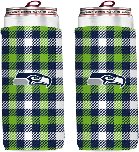 Vista 13 de Paquete de 2 soportes para latas de fútbol de 12 onzas, delgado y delgado, aislador de bebidas Huggie Cooler Coozies (Arizona (cardenales))