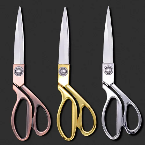 Vista 7 de Tijeras de corte de cinta de 10.5 pulgadas, tijeras de metal resistente para corte de cinta de ceremonia, tijeras profesionales para eventos Plata