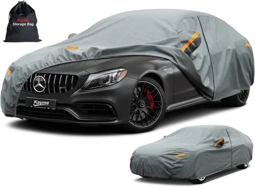Vista 176 de Kayme Funda de Coche de Servicio Pesado Impermeable para Todo Tipo de Clima, Ajuste Personalizado para Tesla Model S, Cubierta Exterior Completa