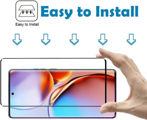 Vista 6 de Protector de pantalla curvado 3D para Motorola Edge+ (2023), [2 piezas], cobertura completa 3D, transparente, antiarañazos, fácil instalación