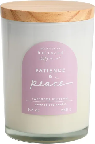 Vista 10 de Vela de soja de vidrio con tapa perfumada, Balance + Bliss, 9.3 onzas