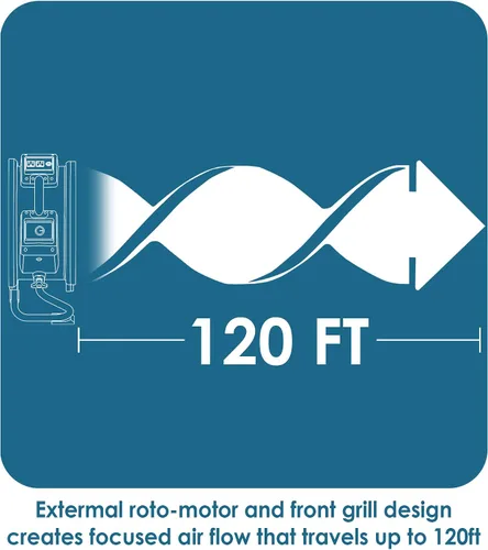 Vista 5 de XPOWER FC-100 - Ventilador industrial de alta velocidad para toda la habitación, circulador de aire, ventilador de piso, velocidad variable