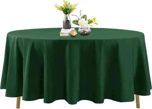 Vista 122 de Mantel de poliéster lavable de 132 pulgadas, resistente a las manchas y a las arrugas, mantel decorativo para mesa de comedor, fiestas de bufé