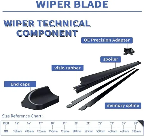 Vista 2 de Juego de limpiaparabrisas delantero compatible con KIA Cee'd Ceed MK1 ED 2006-2012 Pro SW parabrisas ventana de 24 + 18 pulgadas, accesorios 2007