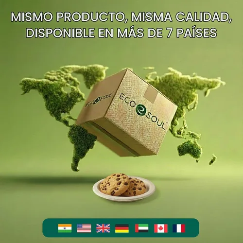 Vista 8 de ECO SOUL Platos de papel de bagazo desechables de 6 pulgadas