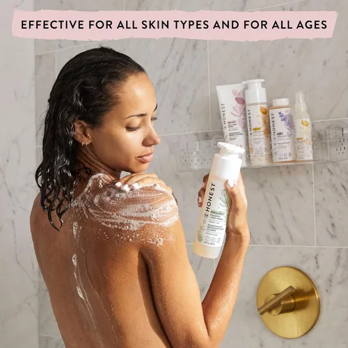 Vista 6 de The Honest Company Paquete de champú limpiador 2 en 1 y loción facial de gel corporal, suave para bebés de origen natural de cítricos vainilla