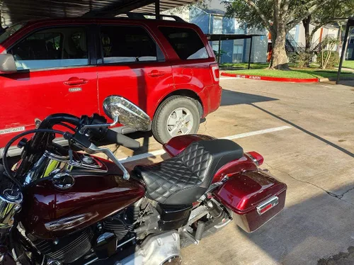 Vista 3 de Asiento de motocicleta para conductor y pasajero, apto para Harley Dyna Wide Glide Low Rider Fat Bob Street Bob FXDB Super Glide Custom Switchback