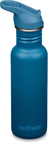 Vista 10 de Klean Kanteen Botella de Agua Clásica de 18 oz con Tapa Deportiva Flip Seal y Pajita - Boquilla y Tapa 100% a Prueba de Fugas - Material Duradero