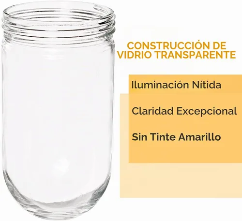 Vista 4 de KASTLITE Cubierta de bombilla de vidrio roscado, campana de cocina a prueba de vapor, 1 paquete